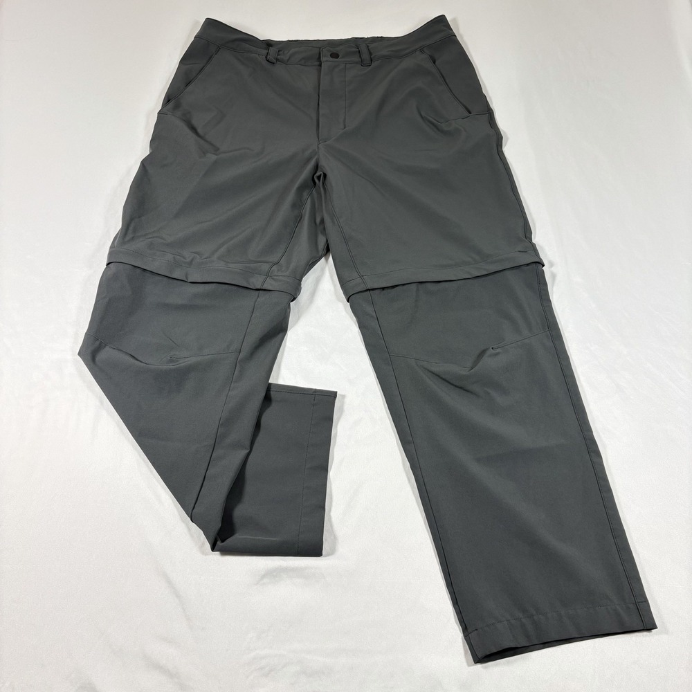 North Face Paramount Pants Mens FITS 34x27 Gray Convertible Hiking Outdoors Gorp